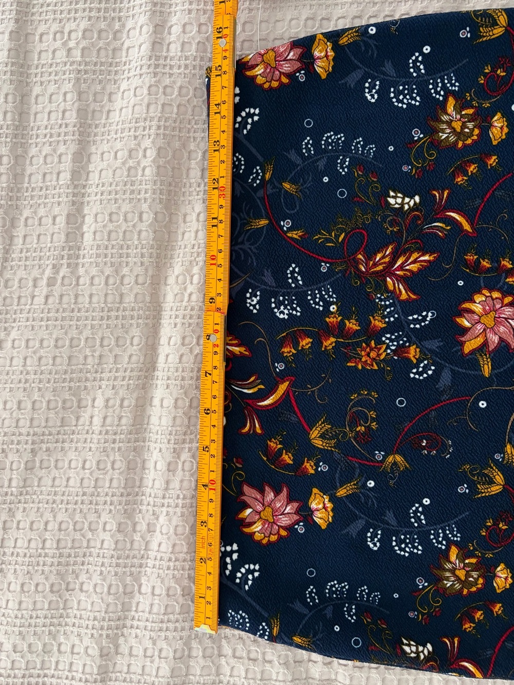 NWT Jules & Leopold Navy Floral Pencil Skirt Yellow Red Blooms S Fall Floral - Picture 10 of 10